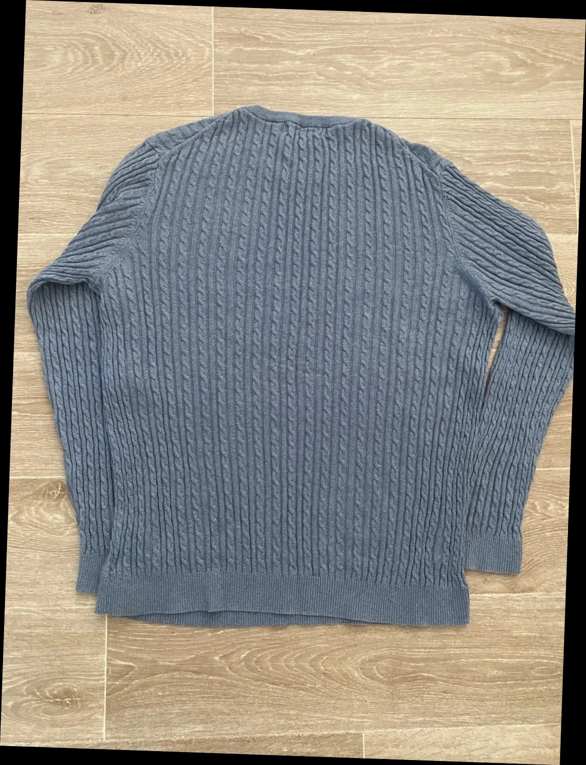 suéter torcido com gola redonda Upper East azul tamanho L – photo 3